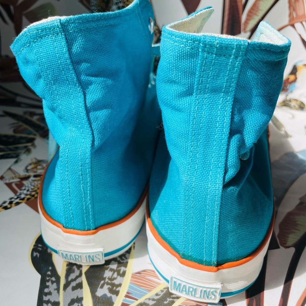 Vintage FL Marlins High-Top Canvas MLB Sneakers Miami Baseball - Picture 5 of 10